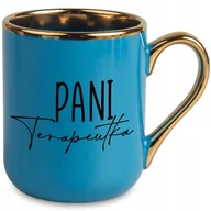 Kubki - KUBEK ELEGANT NIEBIESKI IDEALNY PREZENT DLA PANI TERAPEUTKA SUPER JAKOŚĆ WZ - miniaturka - grafika 1