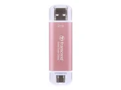 Dyski SSD - TRANSCEND ESD310P 512GB External SSD USB 10Gbps Type C/A Pink - miniaturka - grafika 1