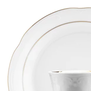 Chodzież KAMELIA SPODEK FILIŻANKĘ 15CM ZŁOTY PASEK B014 1839 - Filiżanki - miniaturka - grafika 1