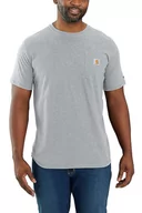 Koszulki sportowe męskie - Koszulka męska T-shirt Carhartt Force Flex Midweight Pocket S/S HGY Heather Grey szary - miniaturka - grafika 1