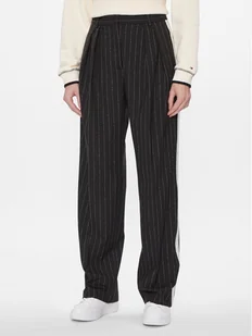 Tommy Hilfiger Spodnie materiałowe Relaxed Straight Pinstripe Pant WW0WW40513 Czarny Straight Fit - Spodnie sportowe damskie - miniaturka - grafika 1