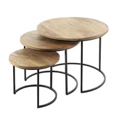 Ławy i stoliki kawowe - Dekoria.pl Dekoria.pl Komplet stolików Loft 3szt. 55/46/35 x 45/39/32 cm 006-929 - miniaturka - grafika 1