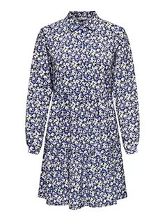 Sukienki - ONLY Damska sukienka Onlsandy Life L/S Shirt Dress Noos Ptm, Dazzling Blue/Cathrin Ditsy, XXS - grafika 1