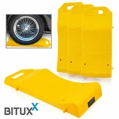 Akcesoria do przyczep i kamperów - Zoestaw podkładek zabezpieczających pod koła 4 szt ochroniacze zabezpieczające / BITUXX - miniaturka - grafika 1