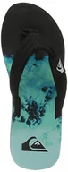 Klapki i japonki męskie - Quiksilver Męskie klapki Molokai Layback Flip-Flop, Black Green Blue, 41 EU - miniaturka - grafika 1