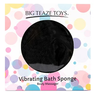 Big Teaze Toys Wibrująca gąbka do kąpieli Big Teaze Toys Bath Sponge Vibrating Czarny - Rękawice i gąbki do kąpieli - miniaturka - grafika 5