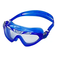 Pływanie - Aqua Sphere Okulary pływackie VISTA XP przezroczyste szkło biało niebieski - miniaturka - grafika 1