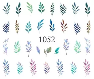 Naklejki wodne na paznokcie LIŚCIE - nr 1052 - Sztuczne paznokcie i akcesoria - miniaturka - grafika 1