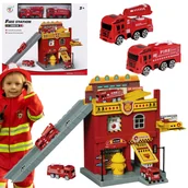 Zabawki zdalnie sterowane - DUŻY parking, garaż Straż Pożarna z akcesoriami, zabawka do chłopca 3+ - miniaturka - grafika 1