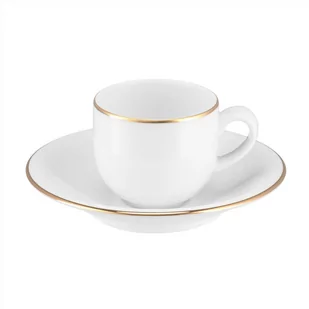 Filiżanka 100 Ml Porcelanowa Ze Spodkiem Plus Gold Villa Italia - Filiżanki - miniaturka - grafika 1