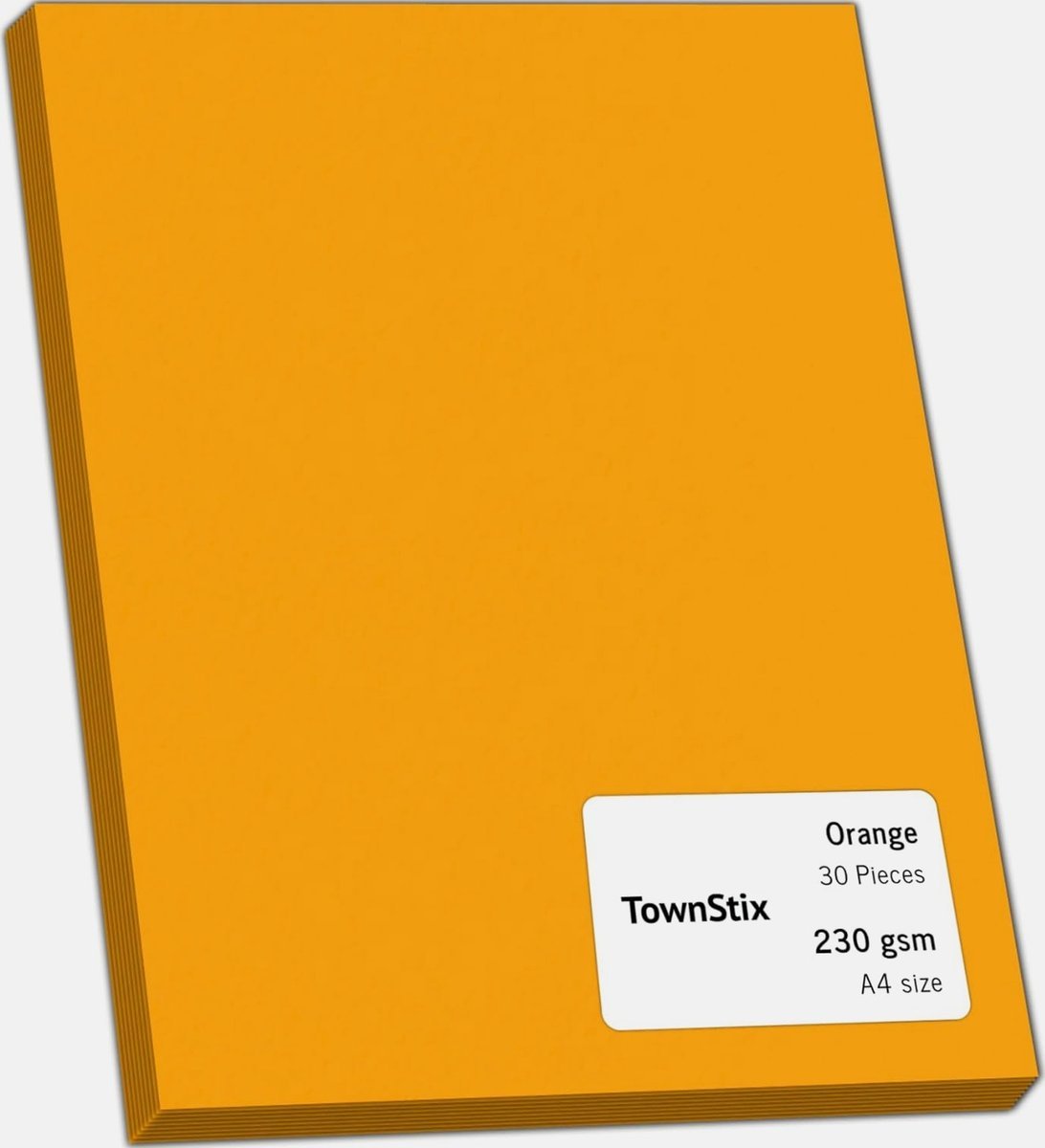 KARTON 30 SZTUK A4 POMARAŃCZOWY 230 G/M2 GRUBY PAPIER ARKUSZ DRUKU