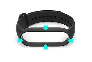 Opaska zamienna silikonowa do Xiaomi Mi Band 7 / 6 / 5 czarny - Smartband - miniaturka - grafika 6