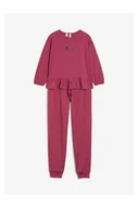 Piżamy damskie - bonprix Koszulka i spodnie do jogginu z bawełny organicznej(2 części) fioletowy - miniaturka - grafika 1
