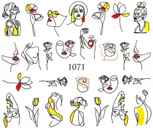 Naklejki wodne na paznokcie KWIATOWE - 1075 - Sztuczne paznokcie i akcesoria - miniaturka - grafika 1