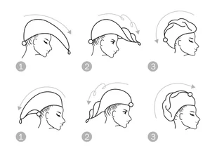 Turban 65 x 25 Ręcznik Mikrofibra Aki Morela - Pozostałe akcesoria do kąpieli i SPA - miniaturka - grafika 14