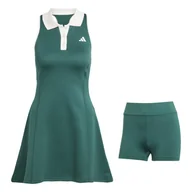 Sukienki - Damska Sukienka i spodenki ADIDAS HERITAGE DRESS JD6115 – Zielony - miniaturka - grafika 1