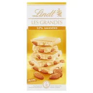 Czekolada - Lindt LES GRANDES SZWAJCARSKA BIAŁA CZEKOLADA Z MIGDAŁAMI 150G Zakupy dla domu i biura! 627116 - miniaturka - grafika 1