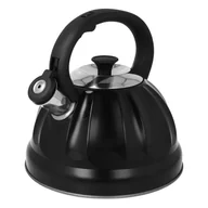 Czajniki na gaz - CZAJNIK STALOWY Z GWIZDKIEM CZARNY 2,7L INDUKCJA/GAZ 2389 - miniaturka - grafika 1