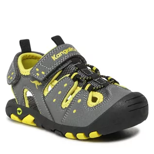 Buty dla chłopców - Sandały KangaRoos - K-Trek 18731 000 2090 M Steel Grey/Neon Yellow - grafika 1