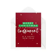 Kartki okolicznościowe i zaproszenia - Kartki świąteczne dla rodziców chrzestnych - Wesołych Świąt dla Cudownego Rodzica Chrzestnego - Kartka świąteczna dla Rodzica Chrzestnego - CBH1437 - miniaturka - grafika 1