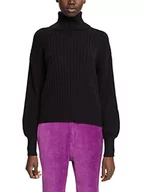 Swetry damskie - edc by ESPRIT Damski sweter 112CC1I320, 005/BLACK 5, S - miniaturka - grafika 1