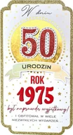 Kartki okolicznościowe i zaproszenia - Kartka dla urodzonych w 1975 roku na 50 urodziny PM394 - miniaturka - grafika 1