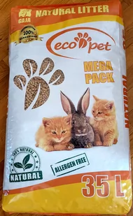 Gaja Eco-Pet Drewniany Żwirek dla kota i ściółka dla małych zwierząt 35L - Żwirek dla kotów - miniaturka - grafika 1