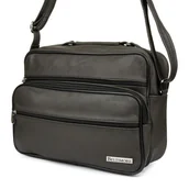 Torby męskie - Brąz DUŻA MĘSKA SKÓRZANA TORBA LISTONOSZKA SKÓRA POLSKA DO SZKOŁY PRACY Beltimore F71 brązowy, beżowy - miniaturka - grafika 1