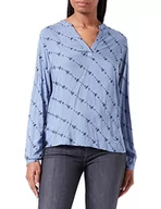 Bluzy damskie - KAFFE Damska bluza z długim rękawem z nadrukiem, nieskończoności/czarne linie graficzne, 42 - miniaturka - grafika 1