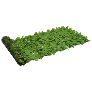 vidaXL Osłona balkonowa, zielone liście, 200x75 cm - Parasole ogrodowe - miniaturka - grafika 1
