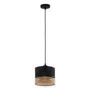 Lampy sufitowe - TK Lighting Lampa wisząca nowoczesna PAGLIA Small Black ratan 6544 - miniaturka - grafika 1