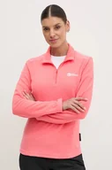 Bluzy damskie - Jack Wolfskin bluza sportowa Taunus kolor pomarańczowy gładka 1709532 - miniaturka - grafika 1