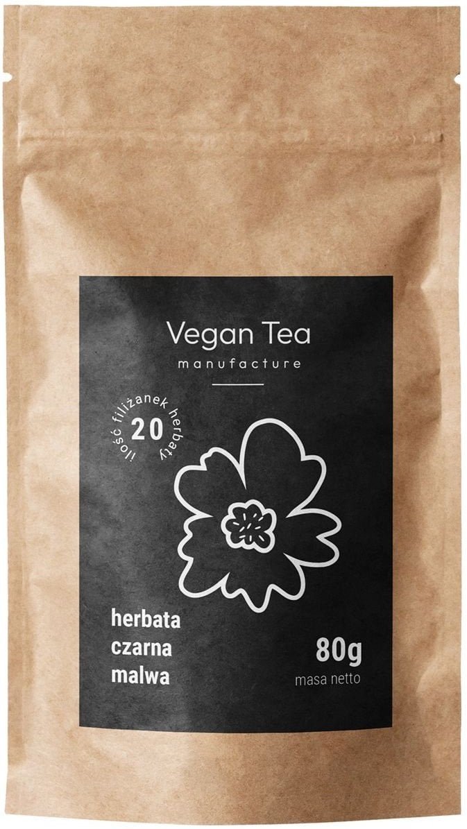 Vegan Tea - herbata czarna sypana Czarna Malwa opakowanie uzupełniające 80 g