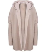 Swetry damskie - GRUBY sweter KARDIGAN nietoperz Luźny Ciepły z kapturem - miniaturka - grafika 1