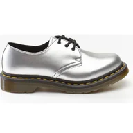 Półbuty damskie - Dr. Martens 1461 Vegan Chrome Silver Chrome Paint Metallic szare - miniaturka - grafika 1