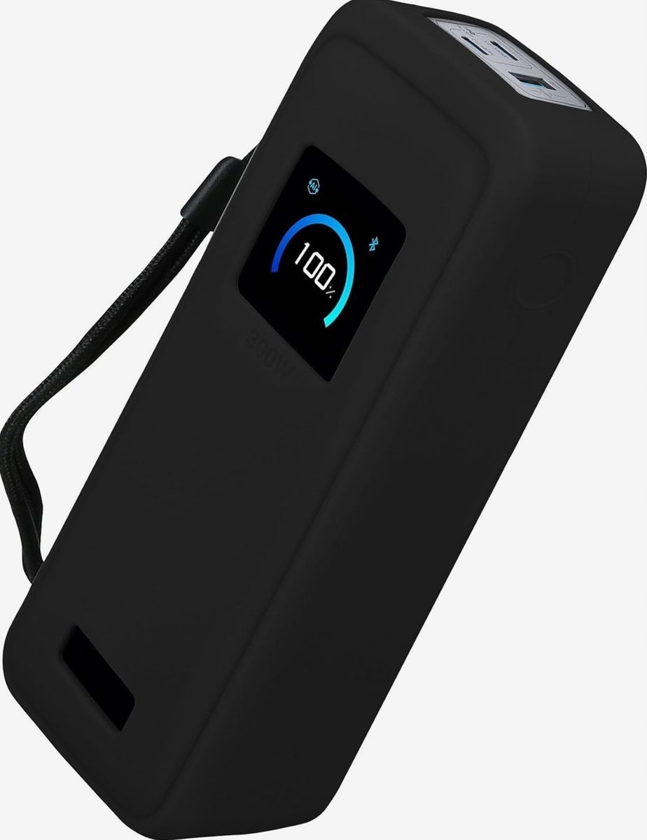 kwmobile Pokrowiec z silikonu na Anker Prime Power Bank 26250mAh 300W - etui na powerbank do stosowania w podróży - torba na powerbank - czarny