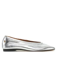 Baleriny - Baleriny Tommy Hilfiger Soft Metal Lthr Ballerina No Bow FW0FW08601 Srebrny - miniaturka - grafika 1