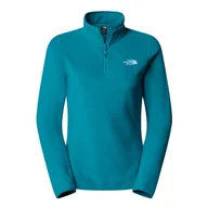 Bluzy sportowe damskie - Bluza damska The North Face 100 Glacier 1/4 Zip Fleece 0A855M6GO1 - niebieska - miniaturka - grafika 1