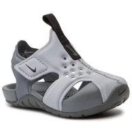 Sandały damskie - Nike Sandały Sunray Protect 2 (TD) 943827 004 Wolf Grey/Black/Cool Grey - miniaturka - grafika 1