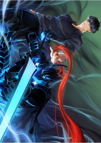 Plakat Solo Leveling A1+ (610mm x custom) Anime Na honjaman level up