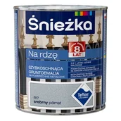 Farby olejne i specjalne - Śnieżka Emalia na rdzę srebrny R17 Półmat 0,65 l - miniaturka - grafika 1