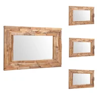 Lustra - vidaXL LustroReplika acyjne teak 90 x 60 cm prostokątne - Lustro - miniaturka - grafika 1