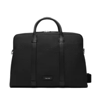 Torby na laptopy - Torba na laptopa Calvin Klein Embossed Woven Commuter LV04D3207G Czarny - miniaturka - grafika 1