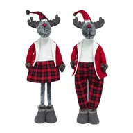 Ozdoby bożonarodzeniowe - Figurka tekstylna Renifer stojący 76 cm mix - miniaturka - grafika 1