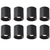 Lampy sufitowe - ZMH LED lampa sufitowa 8ER natynkowy spot sufitowy 7W ciepły biały natynkowy reflektor czarny natynkowy reflektor okrągły reflektor sufitowy mały do kuchni salonu jadalni - miniaturka - grafika 1
