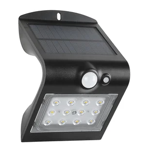 Inspire Naświetlacz solarny Kano czarny z czujnikiem LED - Lampy ogrodowe - miniaturka - grafika 1