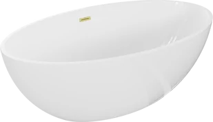 Mexen Nike wanna wolnostojąca 175 x 100 cm, biała, przelew złoty szczotkowany - 54071751000-55 - Wanny - miniaturka - grafika 1