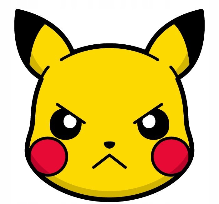 Naklejka Uv Wypukła Ozdobna DTF UV Aplikacja Zły Pikachu