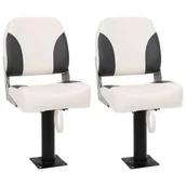 Żeglarstwo - vidaXL Składane siedziska do łodzi, 4-cz., z niskim oparciem - miniaturka - grafika 1