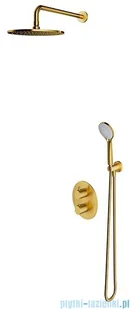 Omnires Y System prysznicowy podtynkowy termostatyczny złoto szczotkowane SYSYT05GLB | - Baterie umywalkowe Omnires Y System prysznicowy podtynkowy termostatyczny złoto szczotkowane SYSYT05GLB | - Baterie umywalkowe - miniaturka - grafika 1